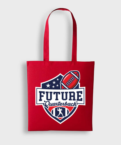 Cotton Shopping Bag - Red - Future Quarterback