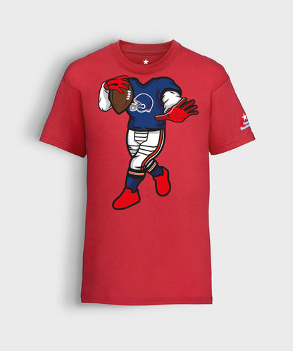 Future Quarterback Kids Short Sleeve T-Shirt - Red