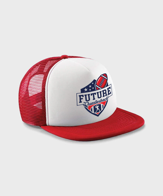 Future Quarterback Shield Trucker Cap - Classic Red/White